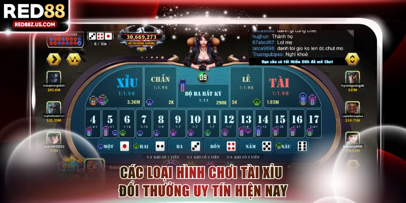 Các loại hình chơi tài xỉu đổi thưởng uy tín hiện nay